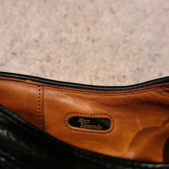 Allen Edmonds Becker Black Cap-Toe Oxford Lace-Up Dress Shoes Size 9 D - Picture 14 of 15